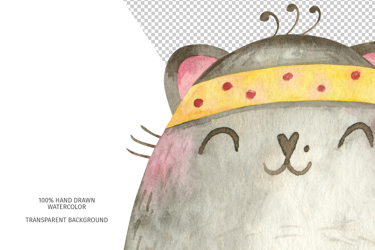Fitness & Yoga Cats clipart set, an Animal Illustration by Valin Malin (Photo 4 of 14)