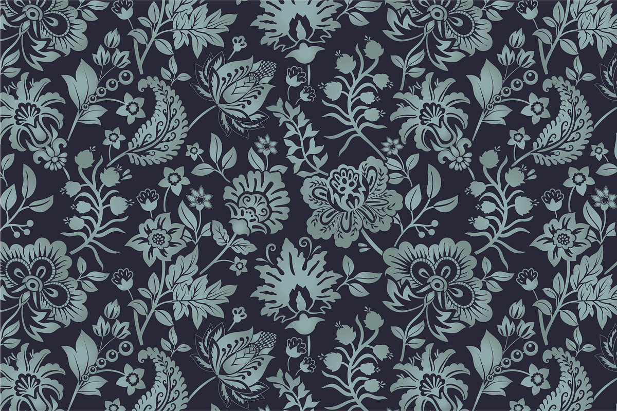 8 Floral Gradient Patterns, a Pattern Graphic by Sunny_Lion (Photo 3 of 9)