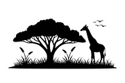 Giraffe Safari Silhouette Vector Bun, an Illustration by Designer_Momina (Thumbnail 44 of 51)