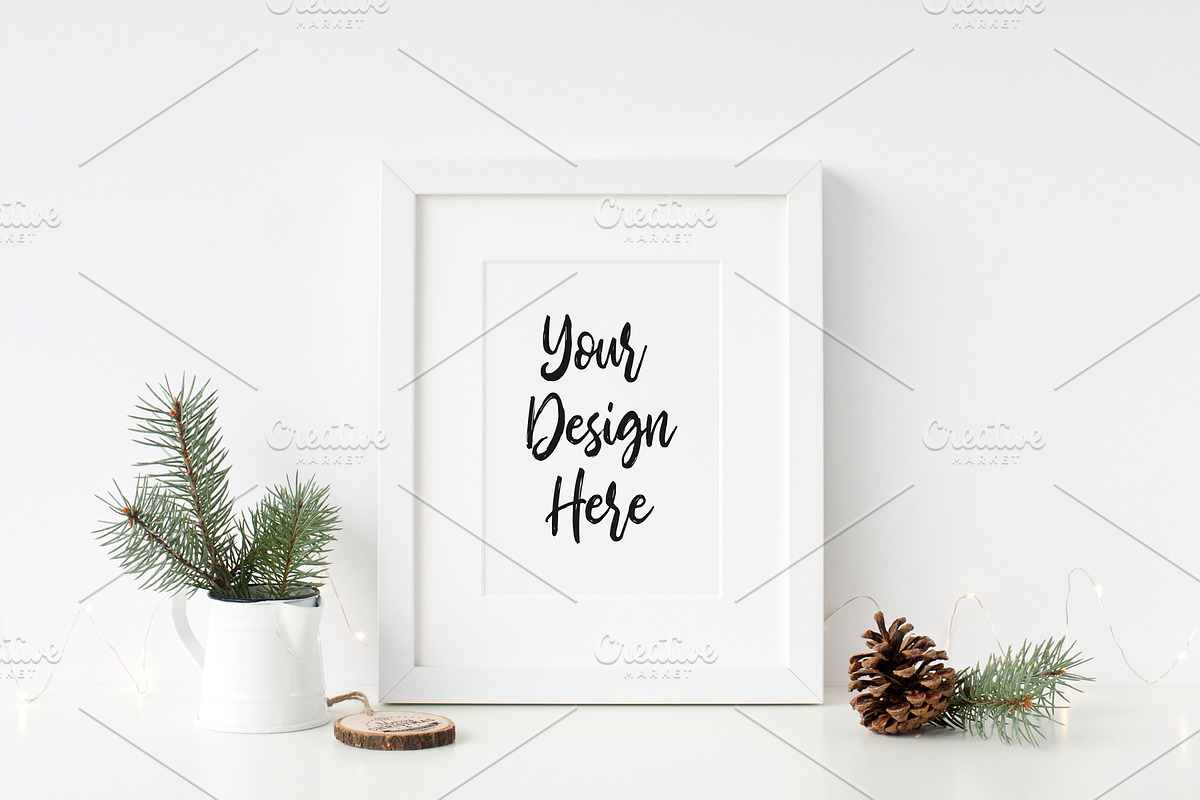 Christmas Scandinavian Mockup Bundle, a Print Template by Yuri-U (Photo 16 of 32)