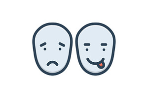Expression tongue color icon, a Duotone Icon by Creative priyanka