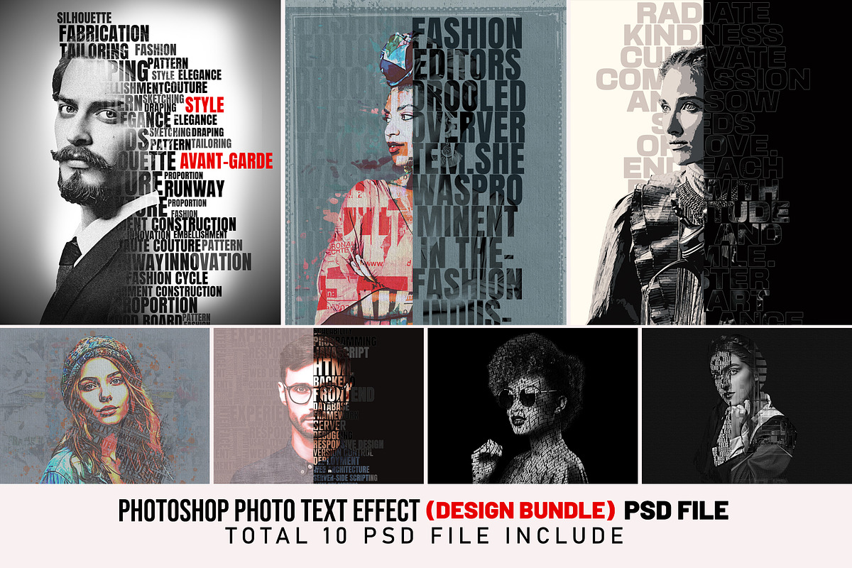 Photo Text Effect Design Bundle, an Action Add-On by Photoshop Action (Photo 1 of 35)