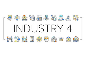 industry 4.0 automation robotics, an Illustration by pikepicture