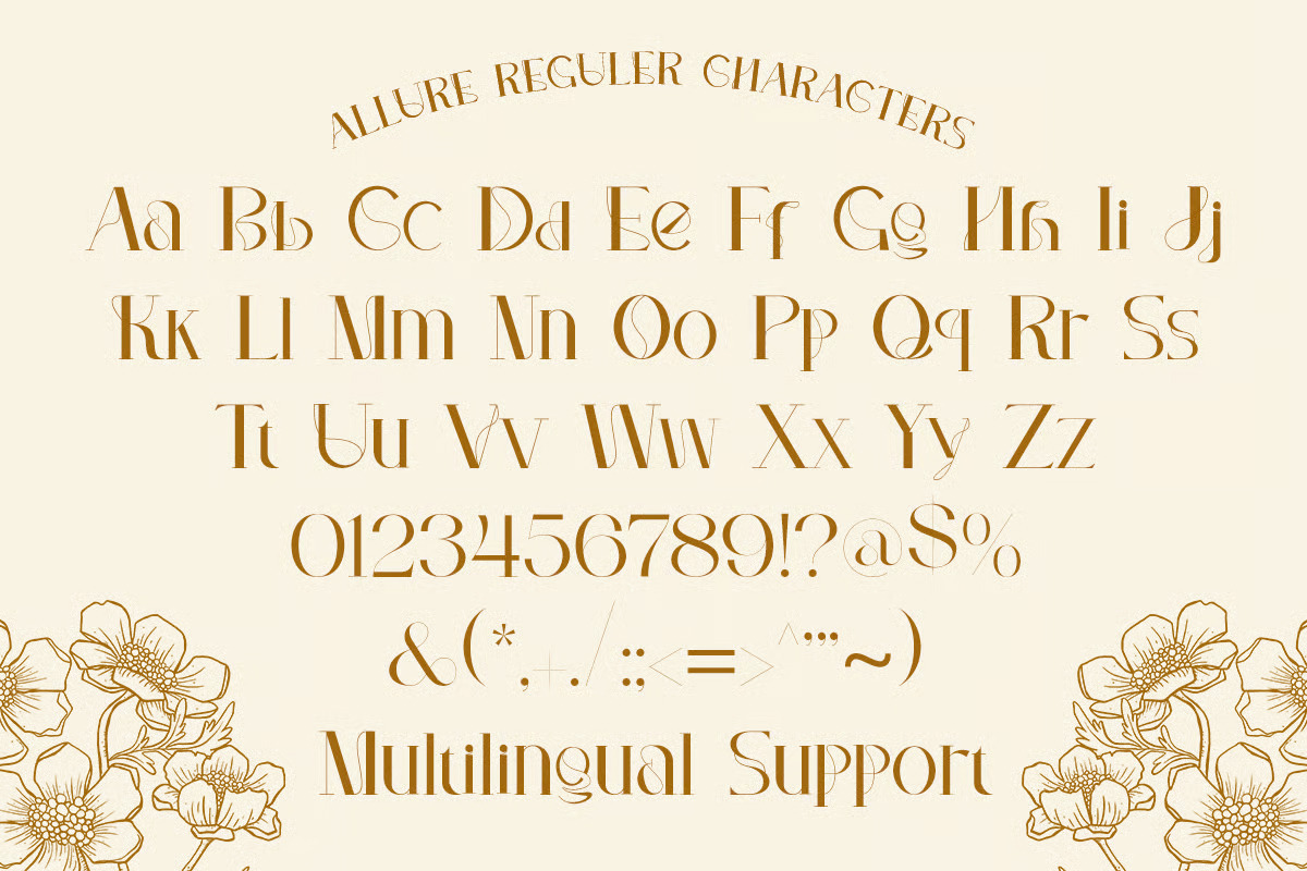 Allure – Elegant Display Serif, a Serif Font by Brand Earth (Photo 2 of 8)