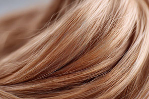 Silky strands of beautiful hair shine brightly under natural light in close-up, a Beauty & Fashion Photo by AlyaAnd