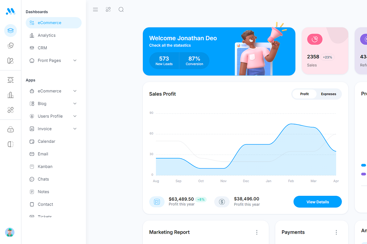 MaterialM Vuejs Admin Template, a Vue Template by WrapPixel (Photo 8 of 11)