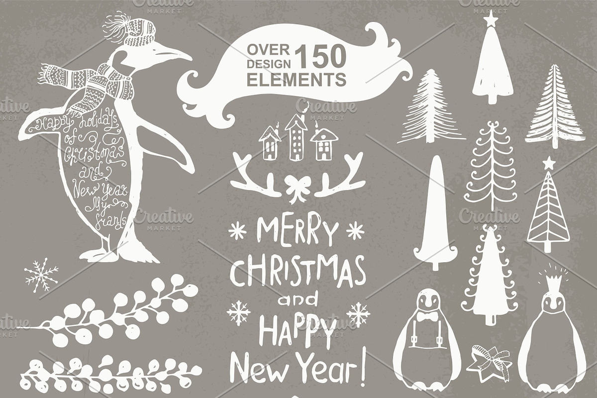 50%OFF -Christmas KIT Vol.2- Vector, an Animal Illustration by OlgaAlekseenko (Photo 2 of 5)