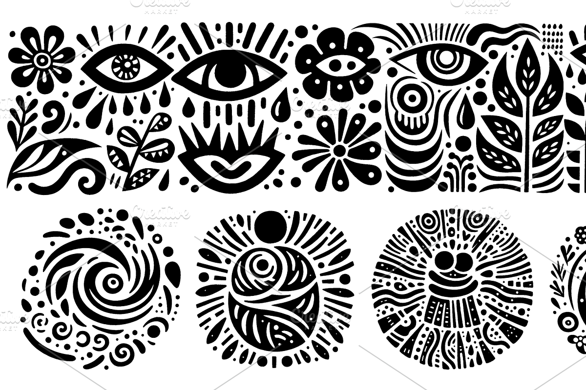 Vintage Fruits Folk Art, a Decorative Illustration by devastd (Photo 12 of 27)
