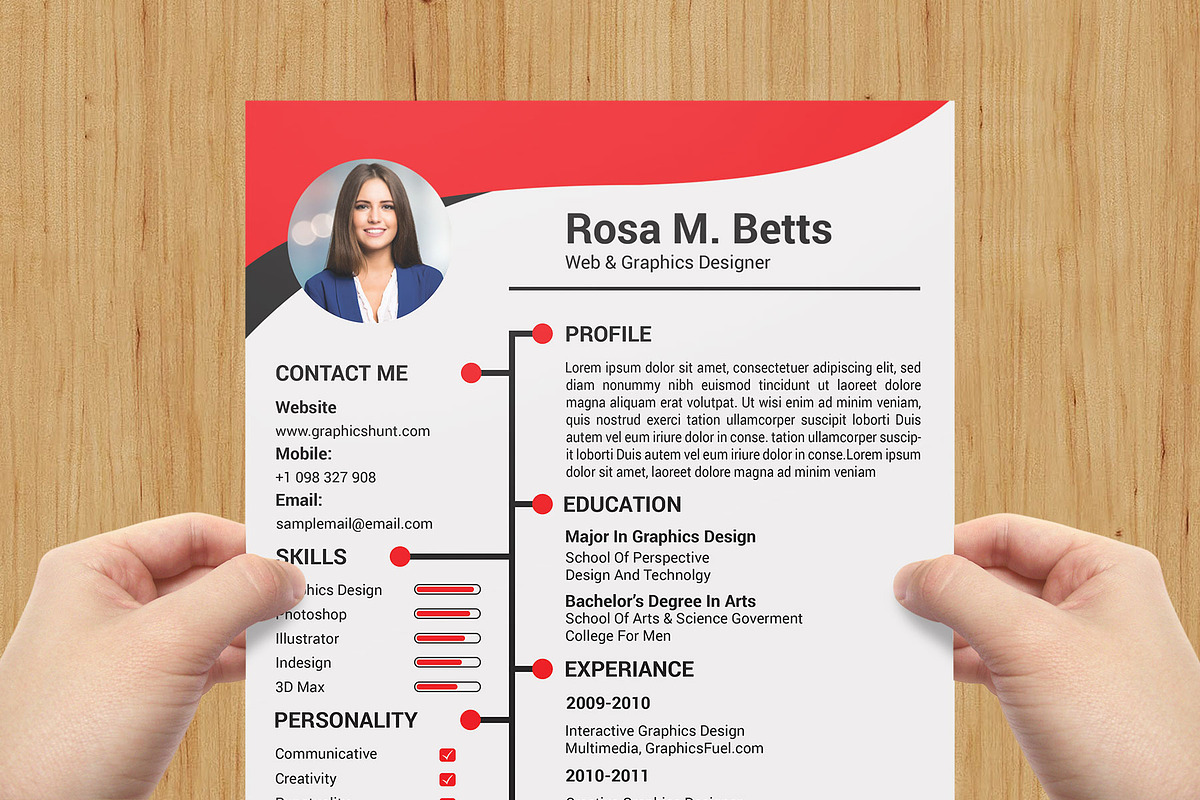 Minimal Resume/CV Template, a Resume Template by designvillage (Photo 9 of 12)
