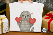 Faux Crochet Seal PNG Cute Valentine, a Seasonal Illustration by Craftsbeefy (Thumbnail 1 of 6)