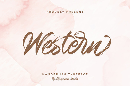 Western - Handbrush Script Font, a Script Font by Alpaprana
