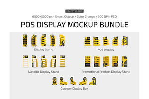 SALE! POS Display Mockup Bundle, a Merchandise Mockup by Country4k
