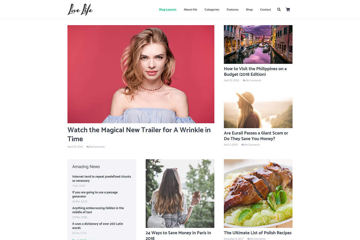 Love Life- Magazine & Business, a WordPress Template by Cherry Wordpress Theme (Photo 4 of 7)