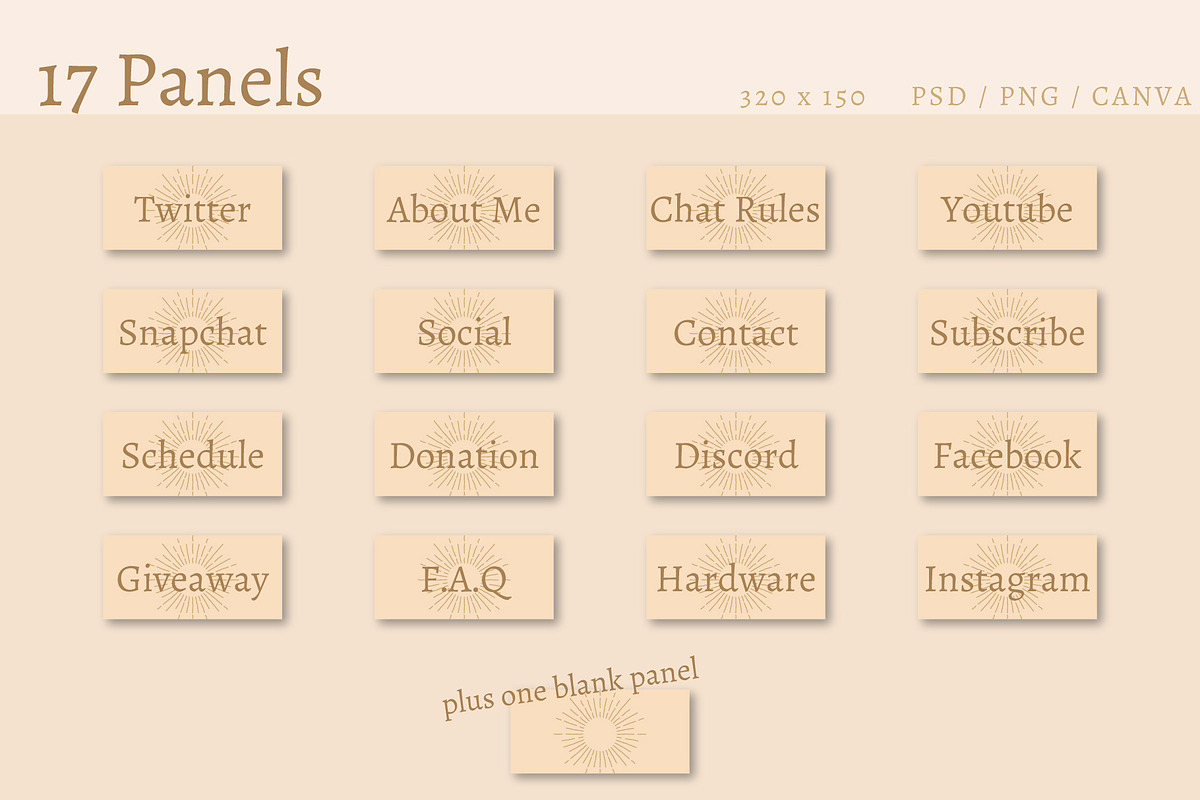 Streaming: Modern Magic Graphics Kit, a Social Media Template by Liseno Designs (Photo 7 of 9)