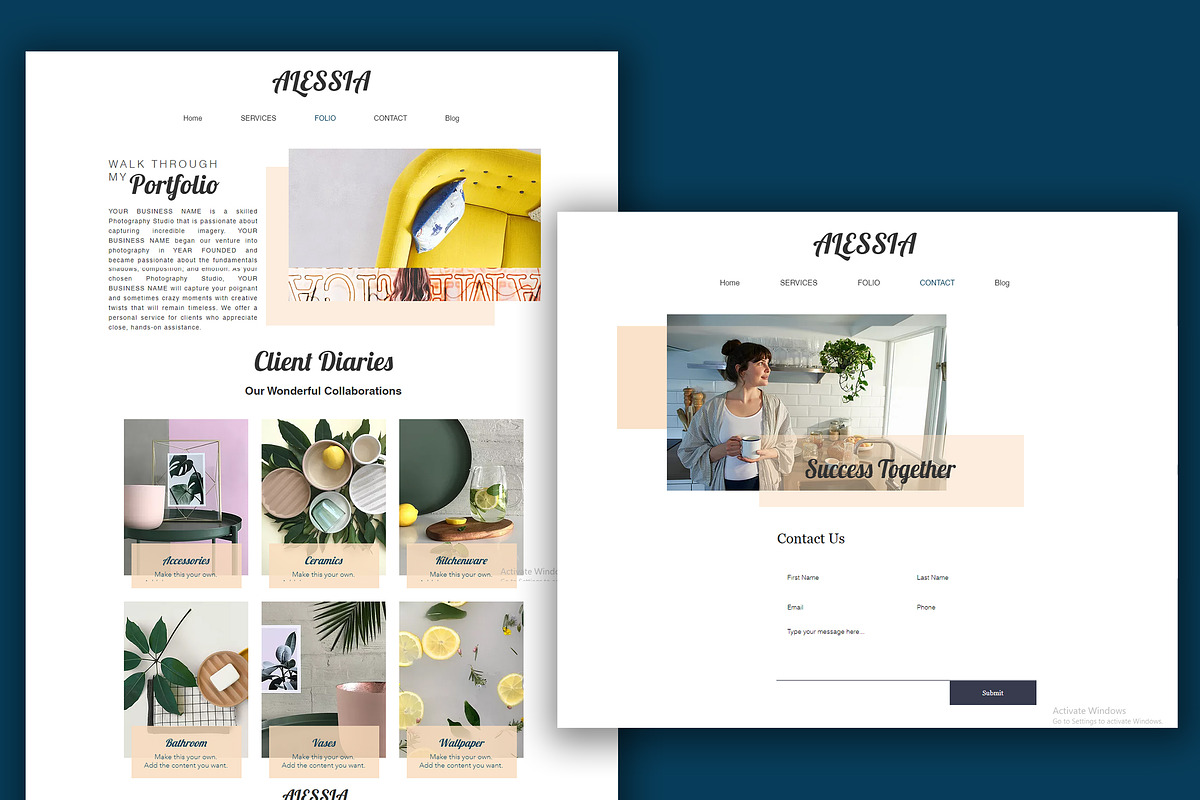Wix Website Blog Template Alessia, a Wix Template by Design Unique (Photo 5 of 8)