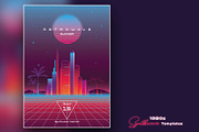 1980s Synthwave Templates, a Flyer Template by Polar Vectors (Thumbnail 2 of 7)