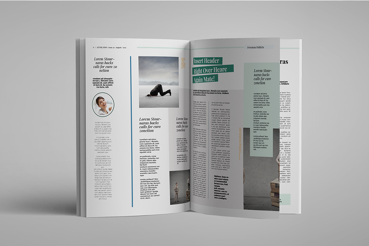 Letter News | Newsletter Template, a Magazine Template by spidergraph