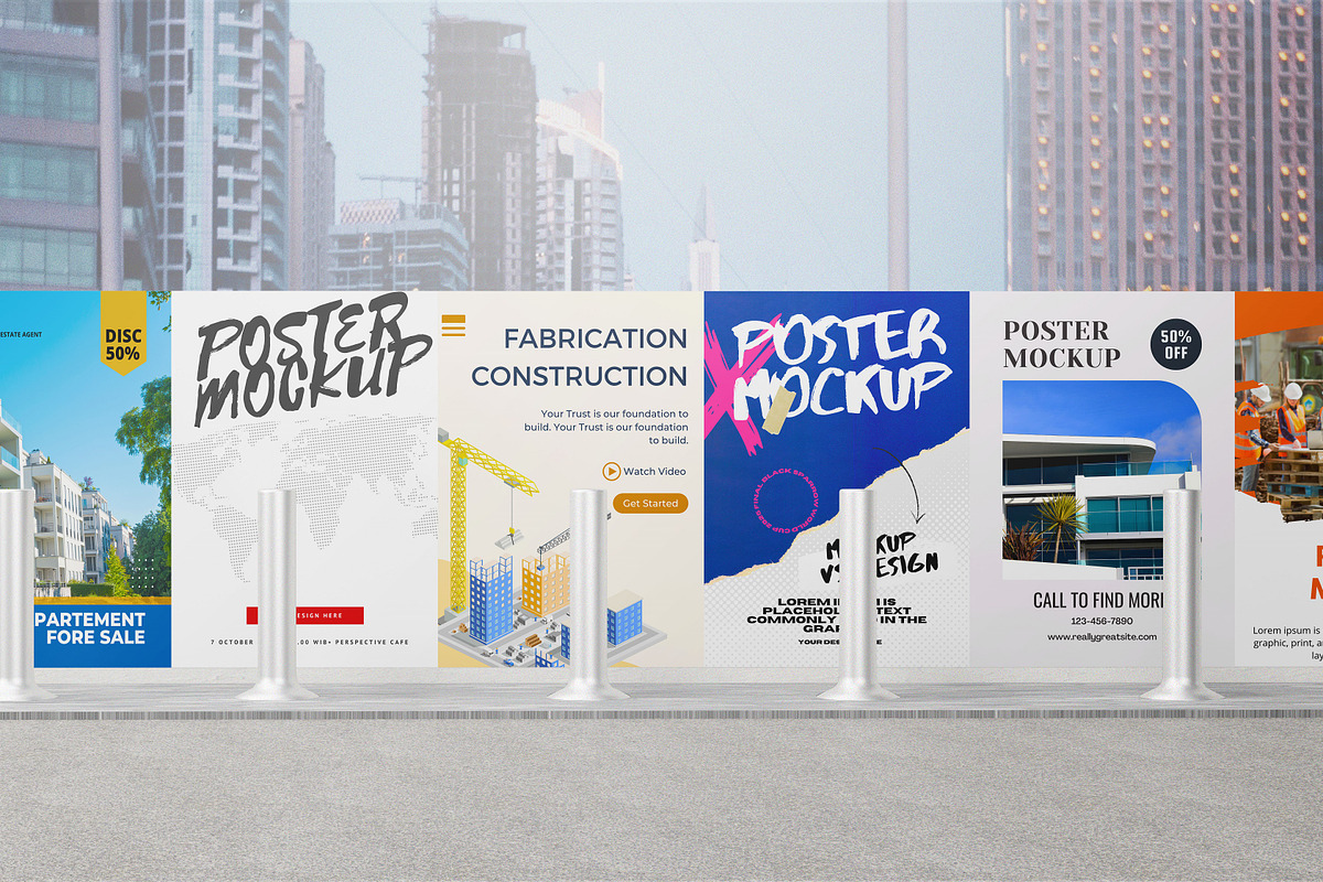 Street Poster Mockup, a Print Template by 2M GRAPHICS DESIGN (Photo 3 of 3)