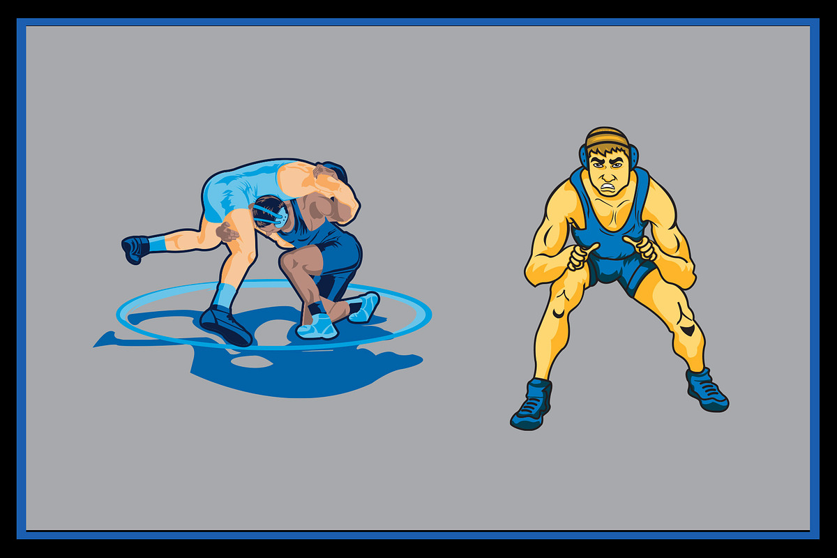 WRESTLING VECTOR ART, a Sport Illustration by brandedbaron (Photo 5 of 5)