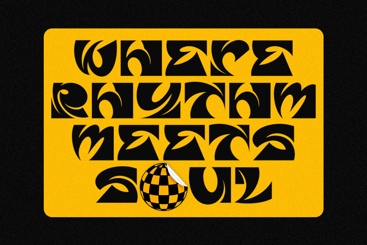 GF Trunk - Funky Display Font, a Serif Font by GroovyFontCo (Photo 5 of 8)