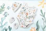 Mermaids watercolor collection, an Animal Illustration by Marina Ermakova (Thumbnail 15 of 16)