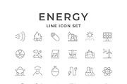 Set line icons of energy, an Outline Icon by motorama (Thumbnail 1 of 2)