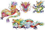 Chinese dragons set, an Animal Illustration by Watercolor fantasy (Thumbnail 4 of 4)