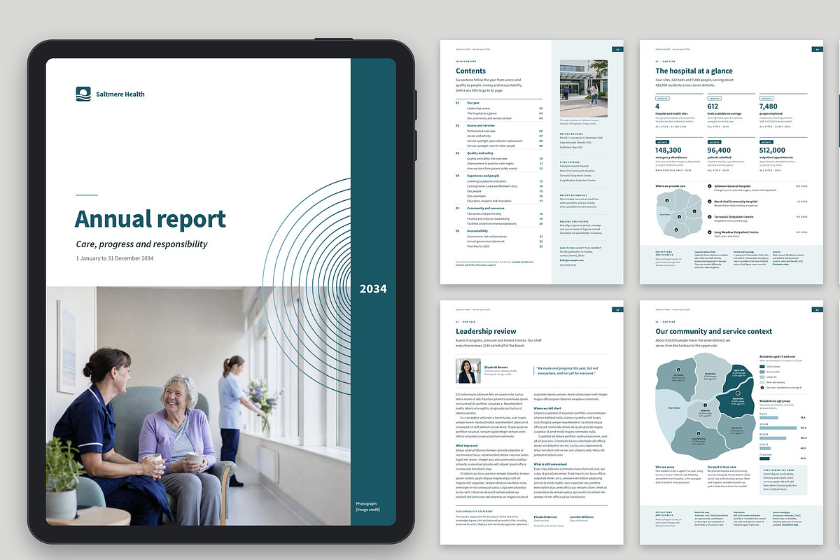 Hospital Annual Report Template, a Brochure Template by BrandPacks (Photo 6 of 6)
