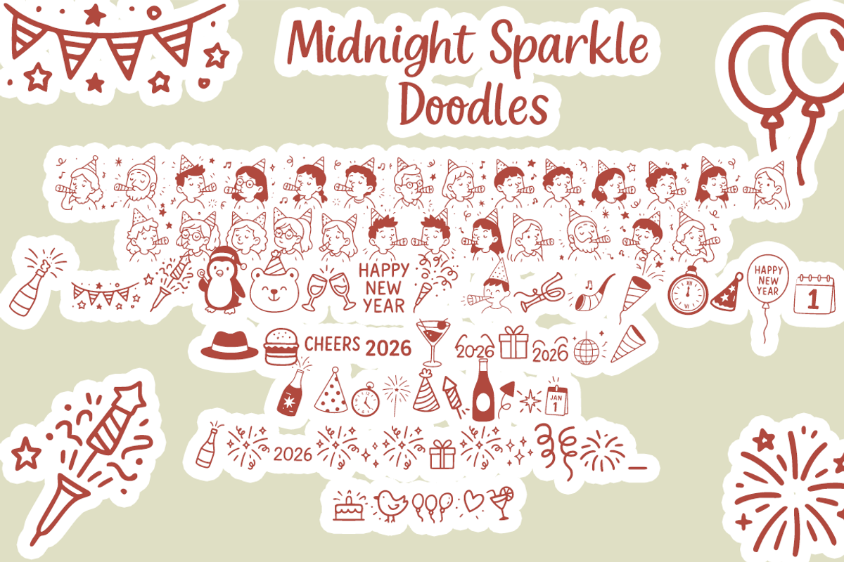 Midnight Sparkle – Festive Font Duo, a Script Font by cocodesign (Photo 5 of 7)