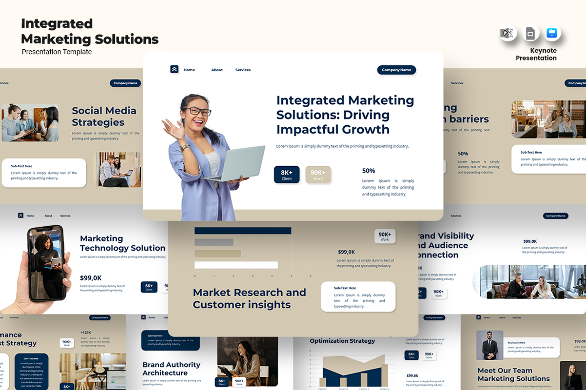 Marketing Solutions - Keynote, a Presentation Template by Iqsiart Studio (Photo 1 of 3)