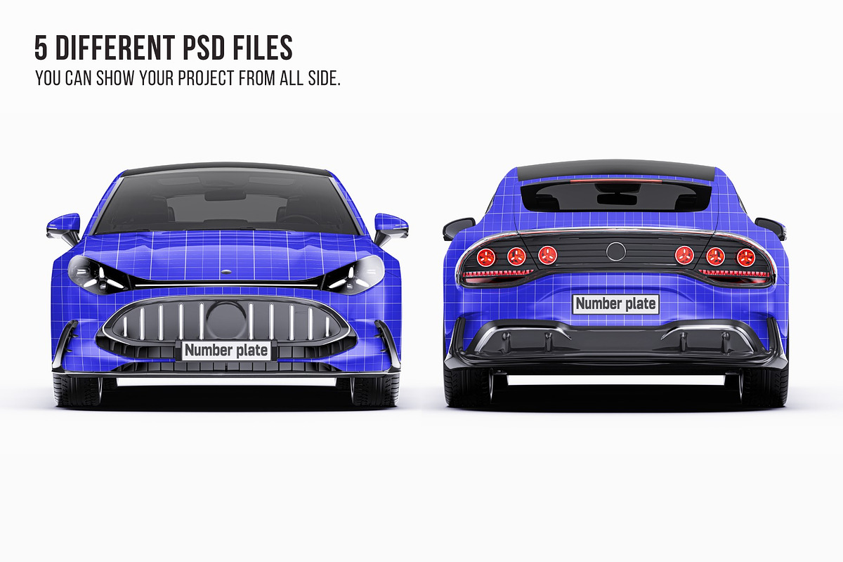 2027 Sport Performance Coupe Set, an Advertising Mockup by Halal Graphic Studio (Photo 8 of 12)