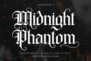 Midnight Phantom - Blackletter Font, a Blackletter Font by Pixesia Studio