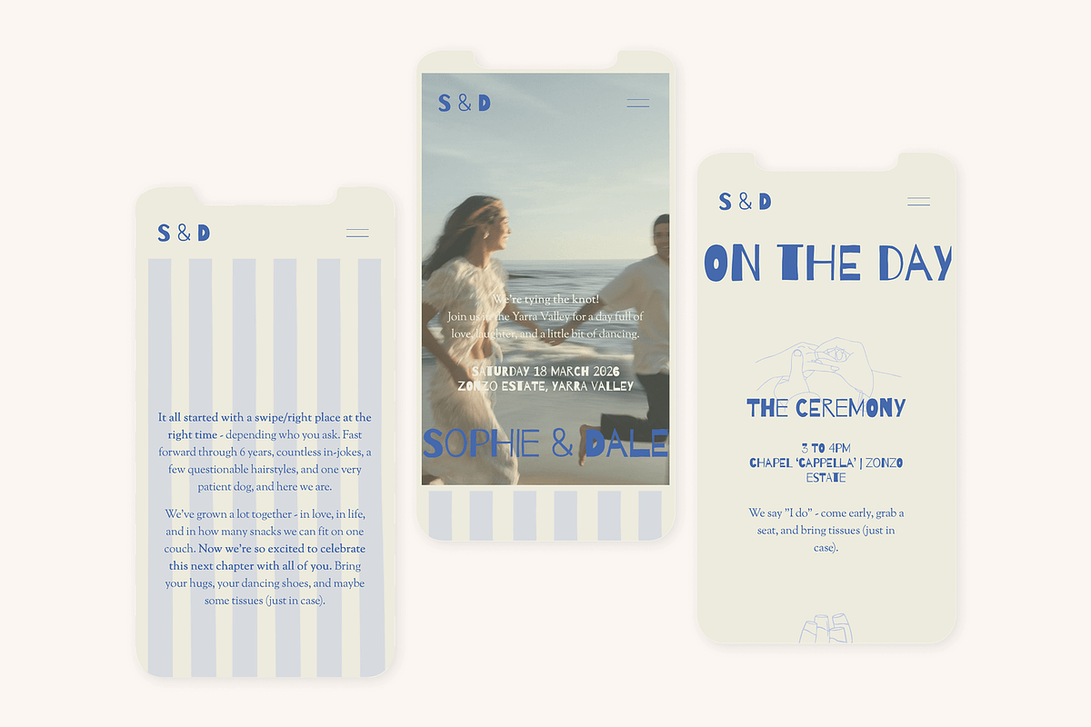 Vallea – Coastal Wedding Template, a Squarespace Template by WebInAWeek (Photo 3 of 6)