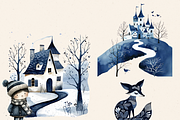 WINTER MAGICAL FAIRY FOREST CLIPART, a Person Illustration by Daring Digies (Thumbnail 4 of 9)