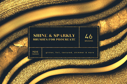 Shine & Sparkly Procreate Brushes, a Brush Add-On by PeDe Designs