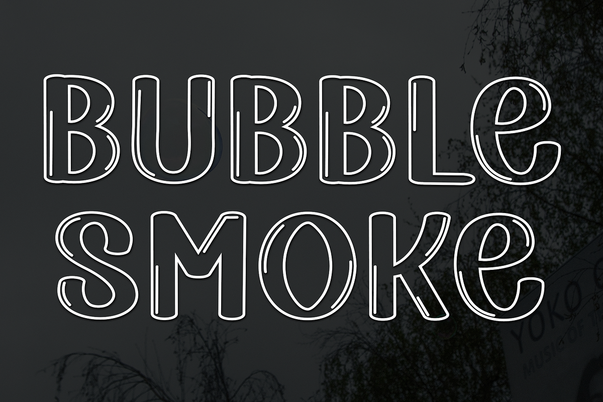 Bubble Smoke, a Script Font by InermediaSTUDIO (Photo 1 of 8)