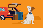 Travel with dog, an Animal Illustration by Masha Tace (Thumbnail 2 of 2)