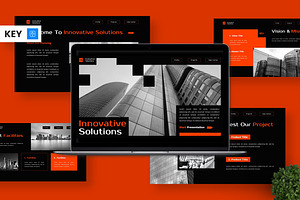 Innovative Solutions - Business Key, a Presentation Template by Deepslide Studio