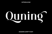 Quning - Elegant Serif Font, a Serif Font by Luna Shop (Thumbnail 1 of 9)