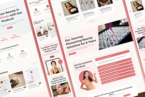 Beauty Brand Web Landing Page