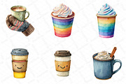 Watercolor Coffee Lover Clipart, an Illustration by DreamPrint404 (Thumbnail 3 of 5)