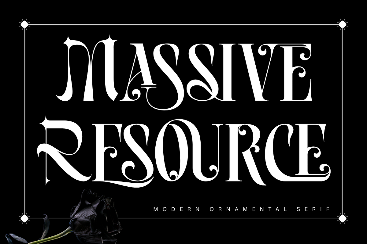 Massive Resource - Elegant Font, a Serif Font by 177Studio (Photo 1 of 8)