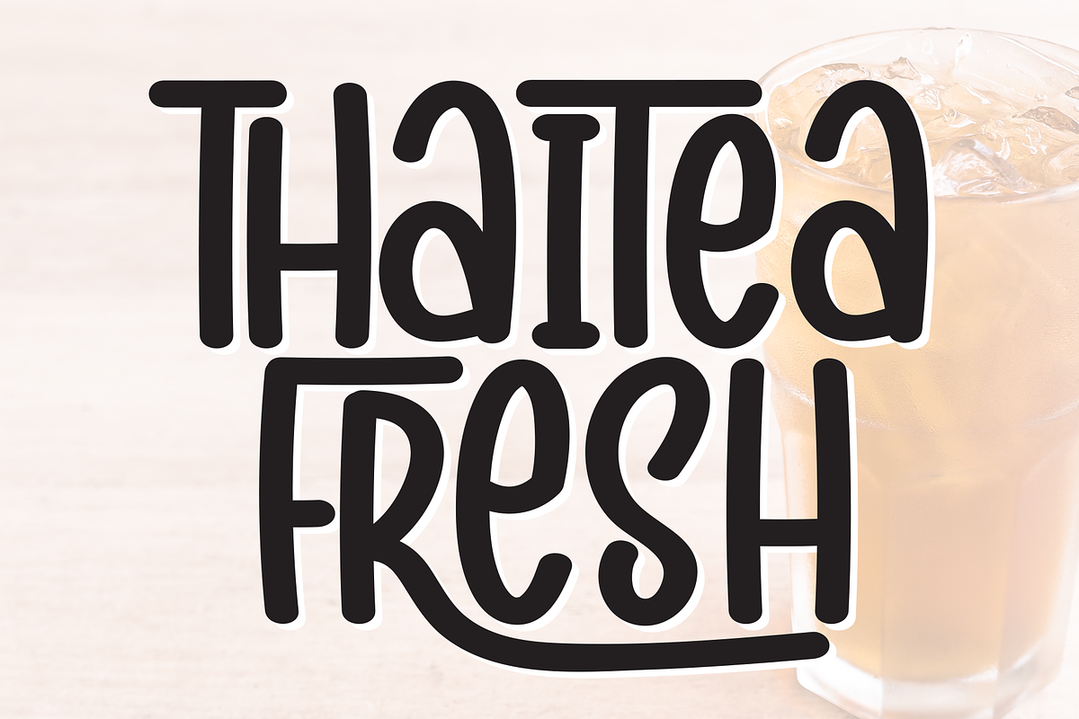 Thaitea Fresh | Script Font, a Handwritten Font by Scratchones (Photo 1 of 9)
