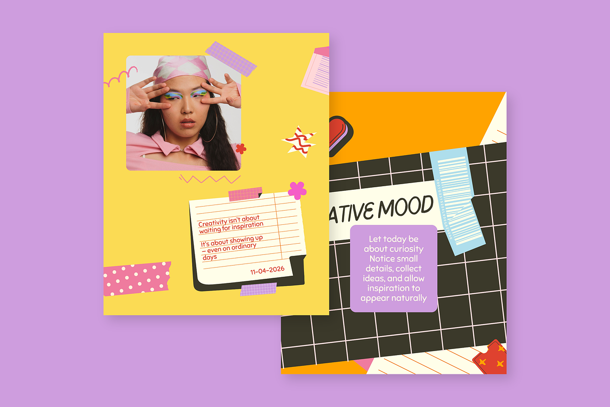Pinelope Playful Instagram Templates, a Social Media Template by rainbojelia (Photo 1 of 18)