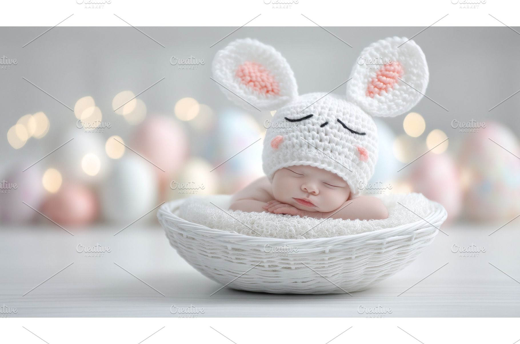 A baby, clad in a bunny hat, a Beauty & Fashion Photo by ZinetroN