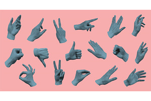 Realistic Halftone Cold Hands, an Illustration by Lemberg Vector