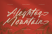 Aleghtoz Mountain Modern Script Font, a Script Font by stylishtype.co (Thumbnail 1 of 20)