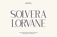 Solvera Lorvane - Elegant Serif Font