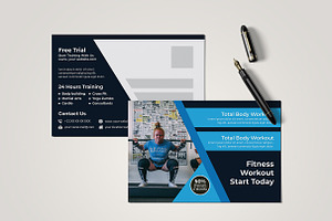 Fitness & GYM Post Card Template