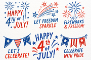 4th July Independence Day Clipart, a Seasonal Illustration by SugarCloudStudioArt (Thumbnail 2 of 7)